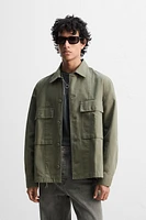 WASHED CANVAS OVERSHIRT