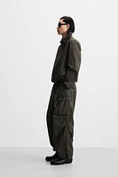 PANTALON CARGO TECHNIQUE DÉLAVÉ