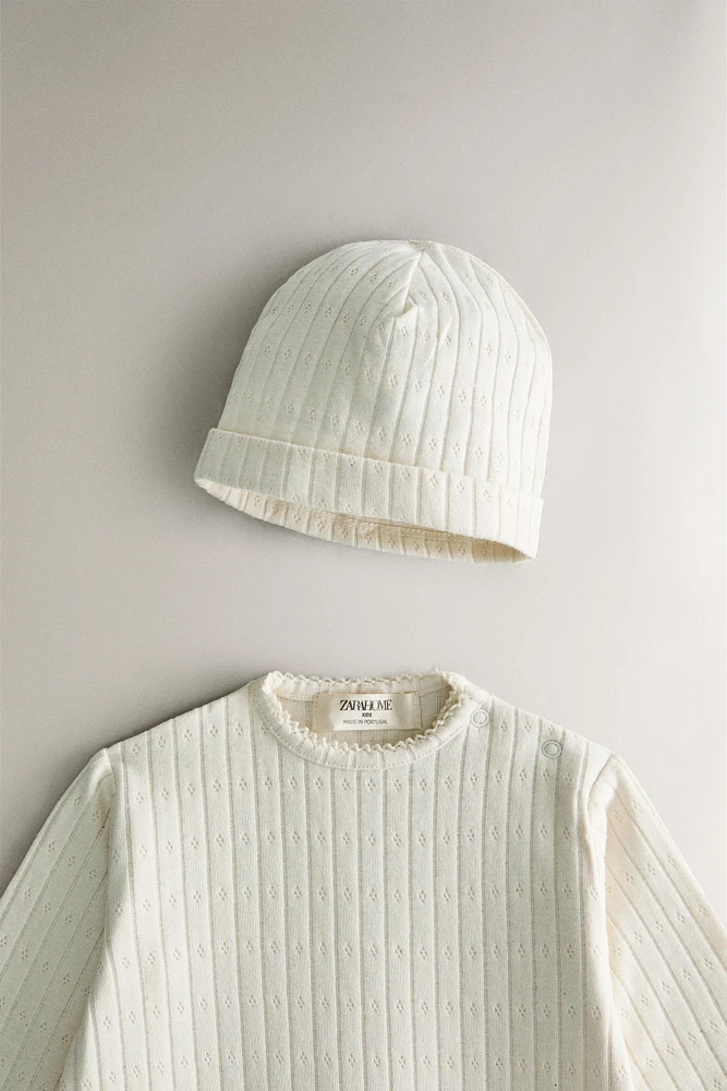RIBBED NEWBORN BABY SET