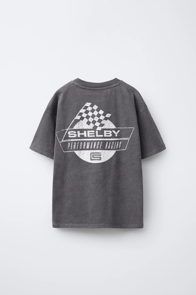 T-SHIRT EFFET DÉLAVÉ AVEC INSCRIPTION IMPRIMÉE