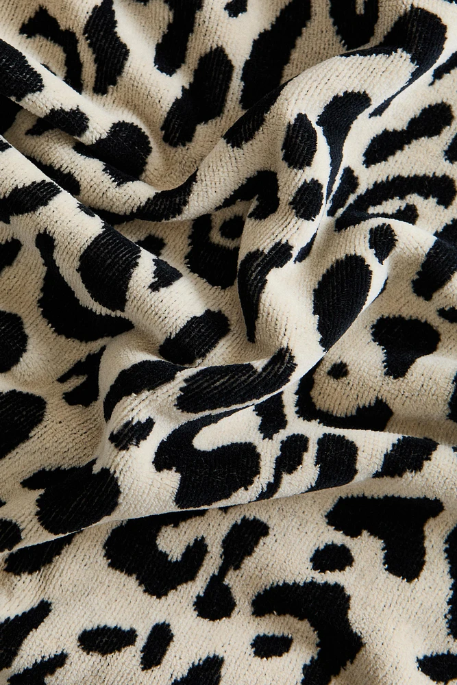 SERVIETTE DE BAIN VELOURS IMPRIMÉ ANIMAL
