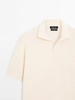 Mercerised cotton short sleeve polo shirt