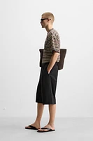 BELTED PLEATED SHORTS