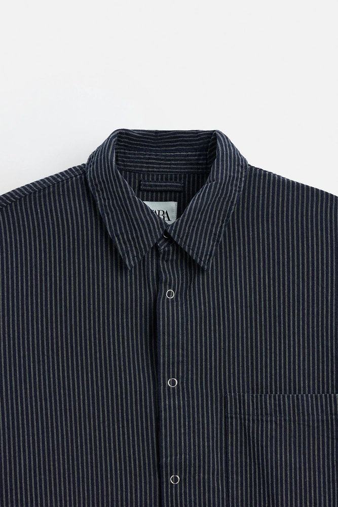 CHEMISE EN JEAN À RAYURES