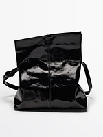 Mini-sac flap nappa craquelé