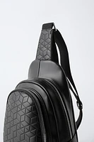 EMBOSSED CROSSBODY BACKPACK
