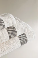 SERVIETTE DE BAIN COTON FRISE PLISSÉE