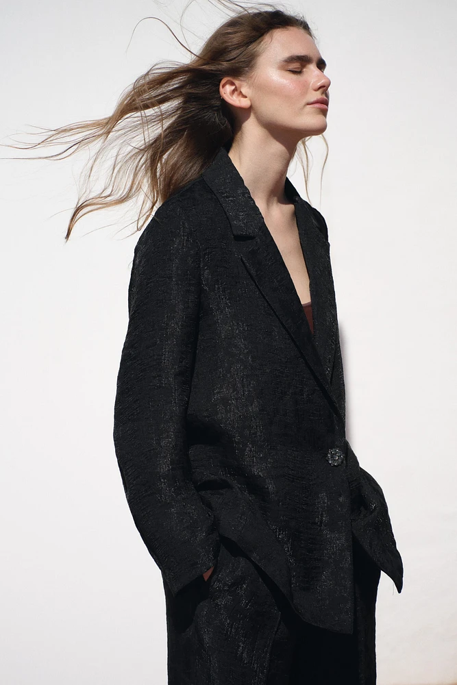 WRINKLED ORGANZA BLAZER