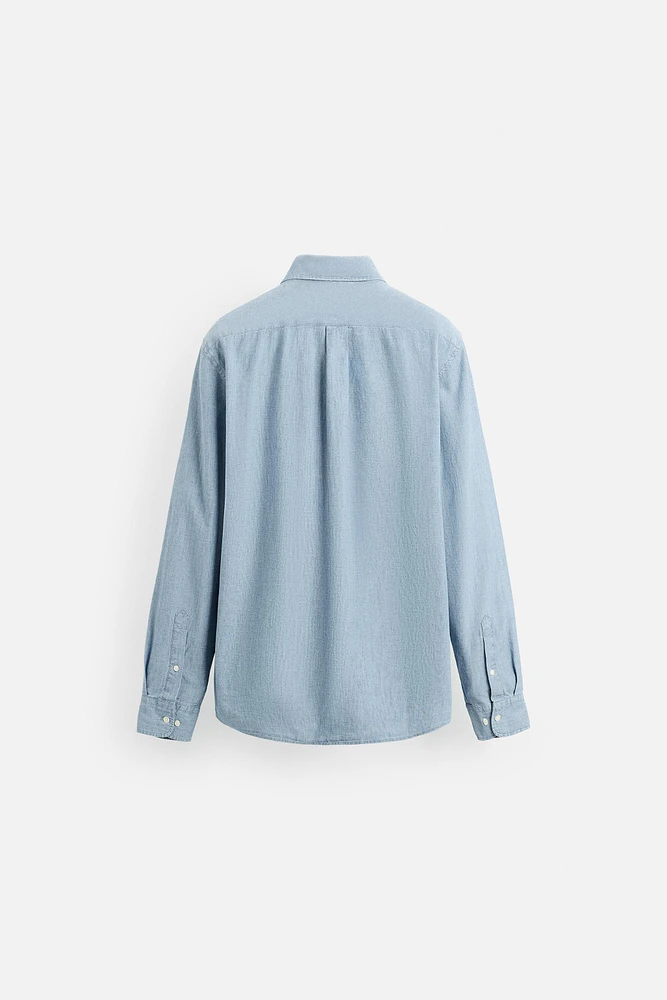 TEXTURED CHAMBRAY SHIRT