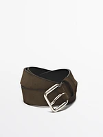 Ceinture en croûte de cuir ombrée