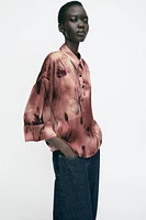 CHEMISE SATINÉE IMPRIMÉE