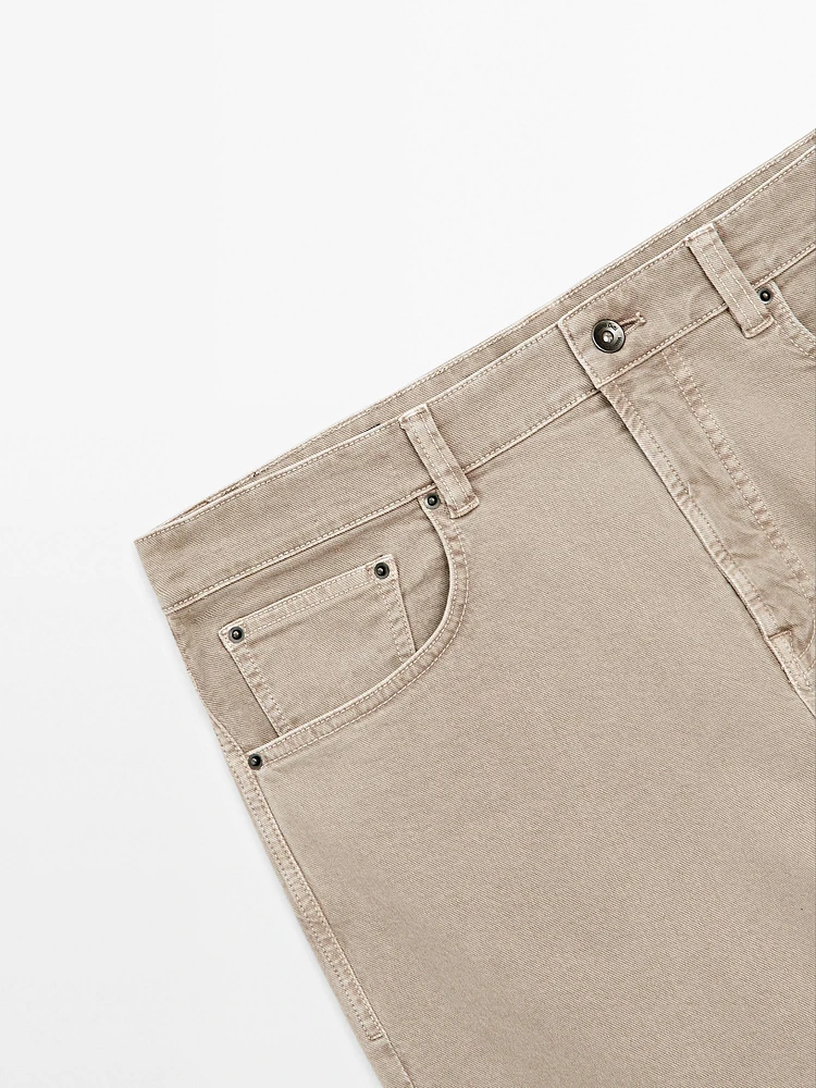 Faux jean relaxed fit