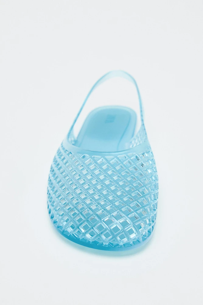 CHAUSSURES OUVERTES À L'ARRIÈRE EFFET GOMME