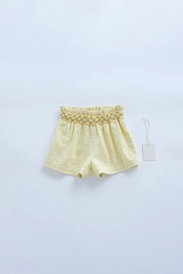 ZARA TIMELESS - EMBROIDERED BERMUDA SHORTS