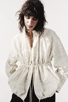 ZW COLLECTION PLAID BOMBER OVERSHIRT
