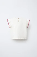 FLOWER APPLIQUÉ T-SHIRT
