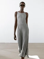 Linen fluid sleeveless dress