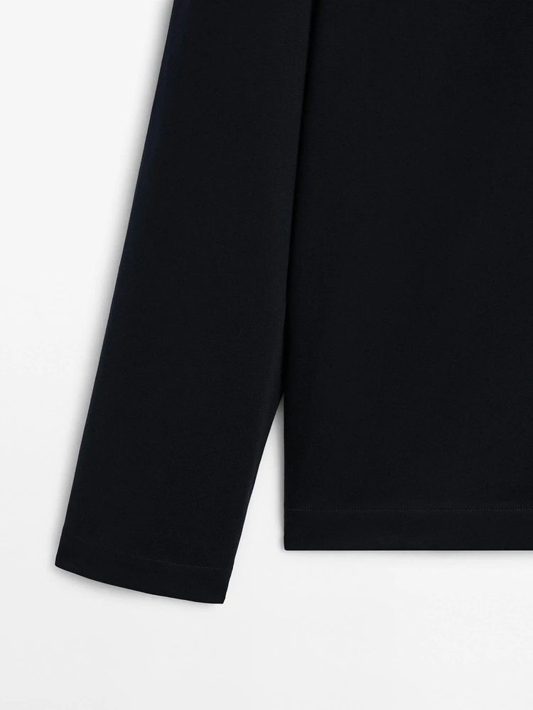 Pull polo manches longues