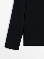 Pull polo manches longues