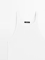 Débardeur 100 % coton à encolure américaine