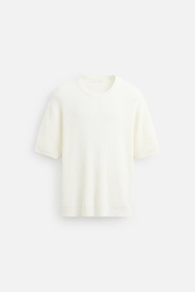 T-SHIRT EN MAILLE À TEXTURE