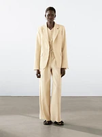Linen blend blazer