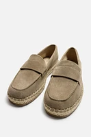 LEATHER MOCCASIN ESPADRILLES