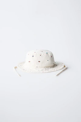FLORAL TWILL HAT