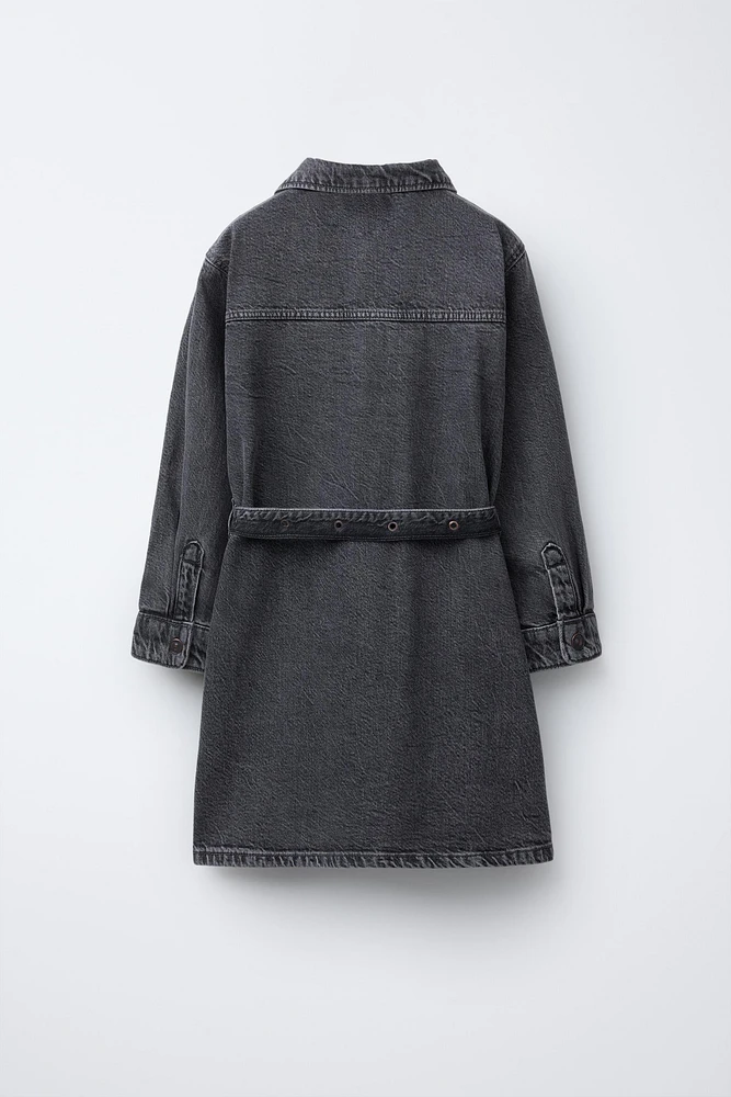 ROBE EN JEAN À CEINTURE