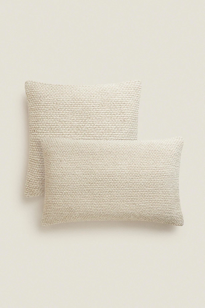 PLAITED THROW PILLOW COVER