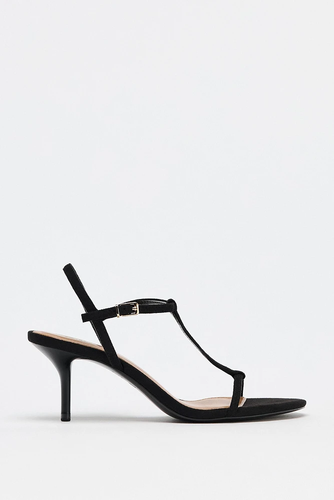 HIGH HEELED STRAP SANDALS