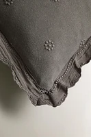 HOUSSE DE COUSSIN ENFANT BRODERIES FLEURS