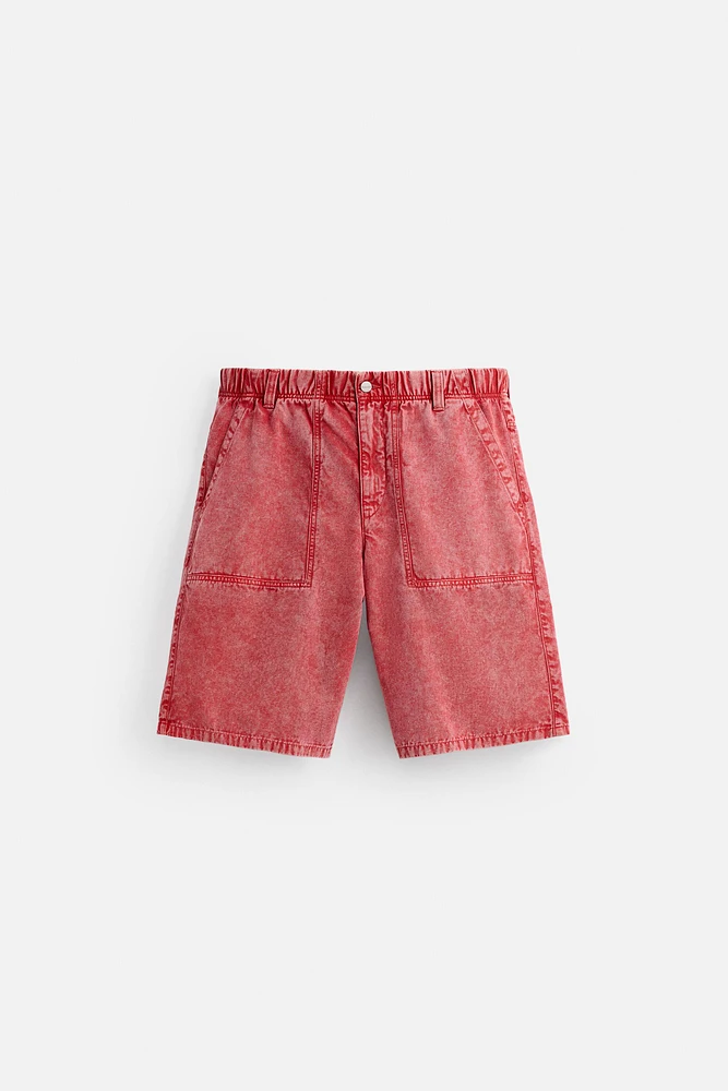 BERMUDA DÉLAVÉ RELAXED FIT