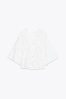 LACE INSERT SHIRT