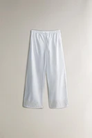 PANTALON COTON BRODERIES