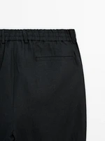100% linen trousers
