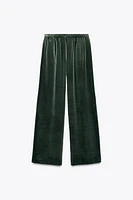 PANTALON WIDE LEG EN VELOURS
