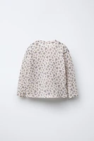 GILET EN MAILLE FINE À IMPRIMÉ FLEURI