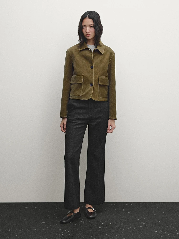 Veste en velours 100 % coton