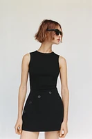 JUPE-SHORT À BOUTONS