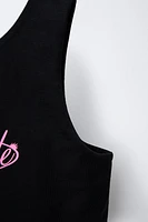 TEXT CROP TOP
