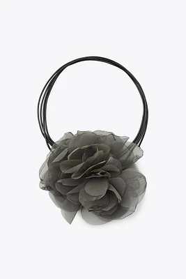 COLLIER FLEUR EN TISSU