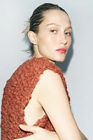 OVERSIZED TEXTURED KNIT VEST