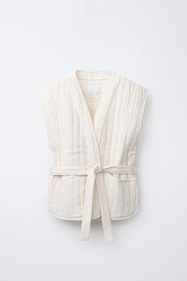GILET SANS MANCHES MATELASSÉ TEXTURÉ
