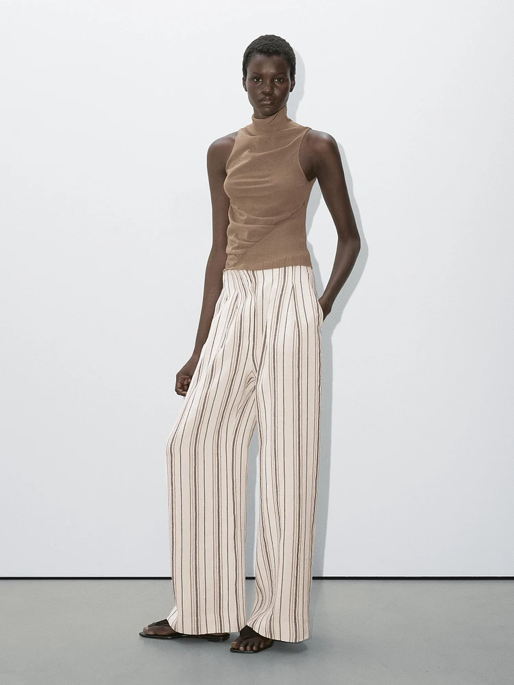 Sleeveless cotton blend top - Studio