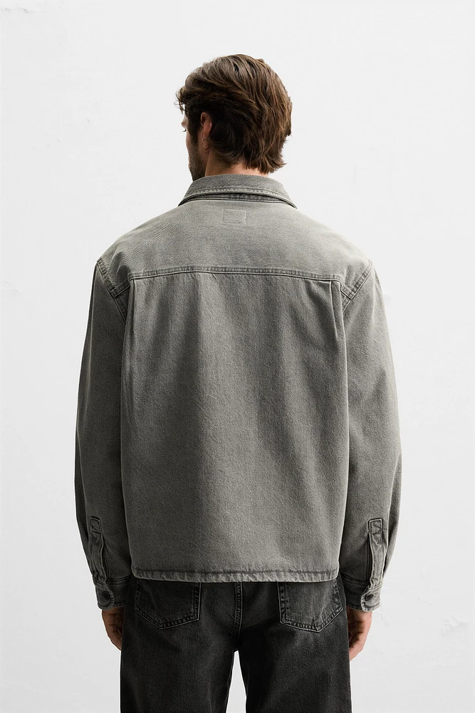 SURCHEMISE EN JEAN DÉLAVÉE