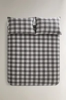 HOUSSE DE COUETTE FLANELLE CARREAUX