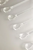 LOT PETITES CUILLÈRES VERRE RECYCLABLE FRUITS (LOT DE 6)