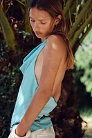 FLOWY HALTER TOP