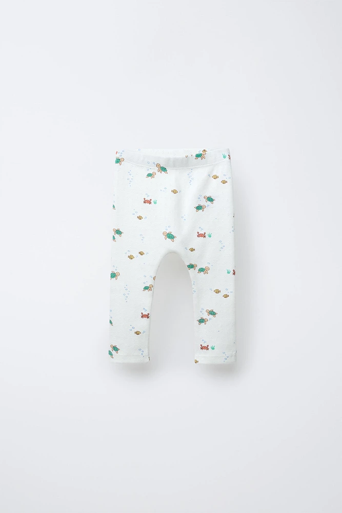 TWO-PACK SEA POINTELLE LEGGINGS